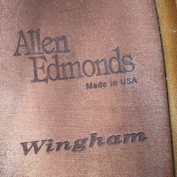 Allen Edmonds Wingham Tassel Loafers Tan Leather Mens Size 9.5D Classic Slip-On - Picture 8 of 9